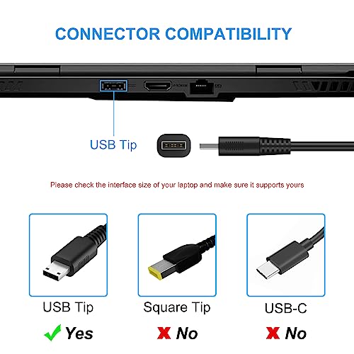 VHBW 240W USB Tip Charger for MSI GP77 GS77 GE76 GE66 GP76 GP66 MS-17K3 A20-240P2A A240A007P S93-0409410-C54 Stealth 17 14 Studio Creator Z16 HX CreatorPro Z16P Z17 RTX 4090 4080 4070 Power Supply - Image 4