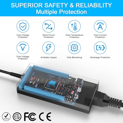 VHBW 240W USB Tip Charger for MSI GP77 GS77 GE76 GE66 GP76 GP66 MS-17K3 A20-240P2A A240A007P S93-0409410-C54 Stealth 17 14 Studio Creator Z16 HX CreatorPro Z16P Z17 RTX 4090 4080 4070 Power Supply - Image 5