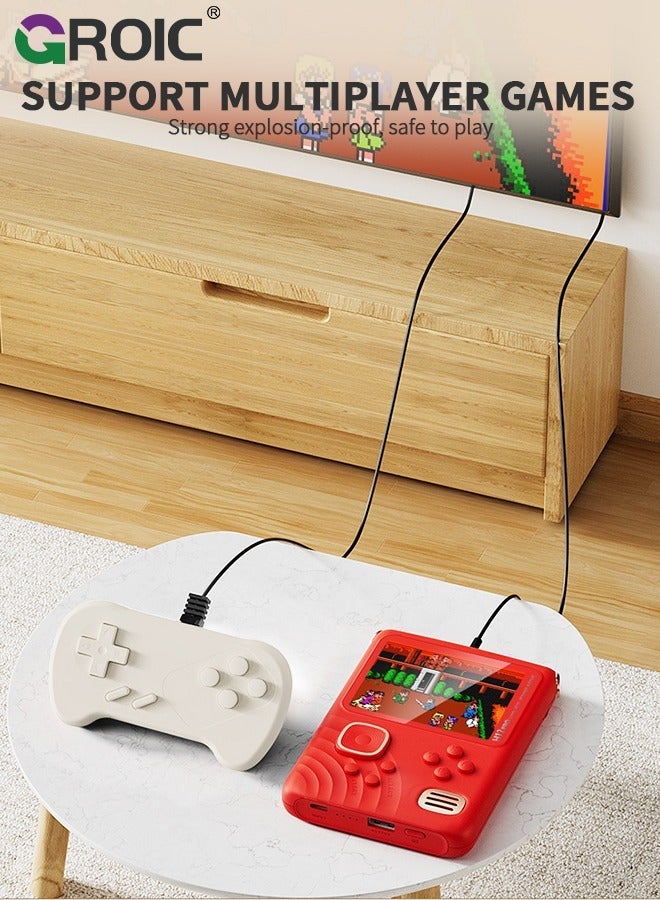 GROIC Green Handheld Game Console, 3.5 Inch IPS Screen with 6000mAh Battery, Linux System RK3326S Chips Portable Retro Nostalgic Built-in TF Card 8000+ Classic Games - Image 5