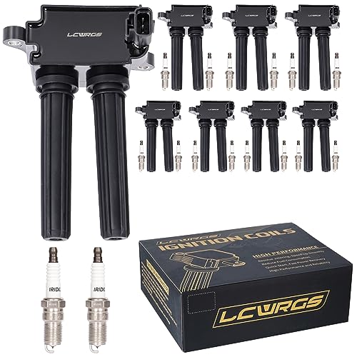 LCWRGS 8x حزمة ملف الإشعال و 16x شمعات الإشعال إيريديوم تناسب 5.7 V8 HEMI 2009 2010 2011 2012 2013 2014 2015 دودج رام 1500 2500 3500 تشارجر تشالنجر دورانجو جيب شيروكي كوماندر كرايسلر 300 أسبن - Image 1