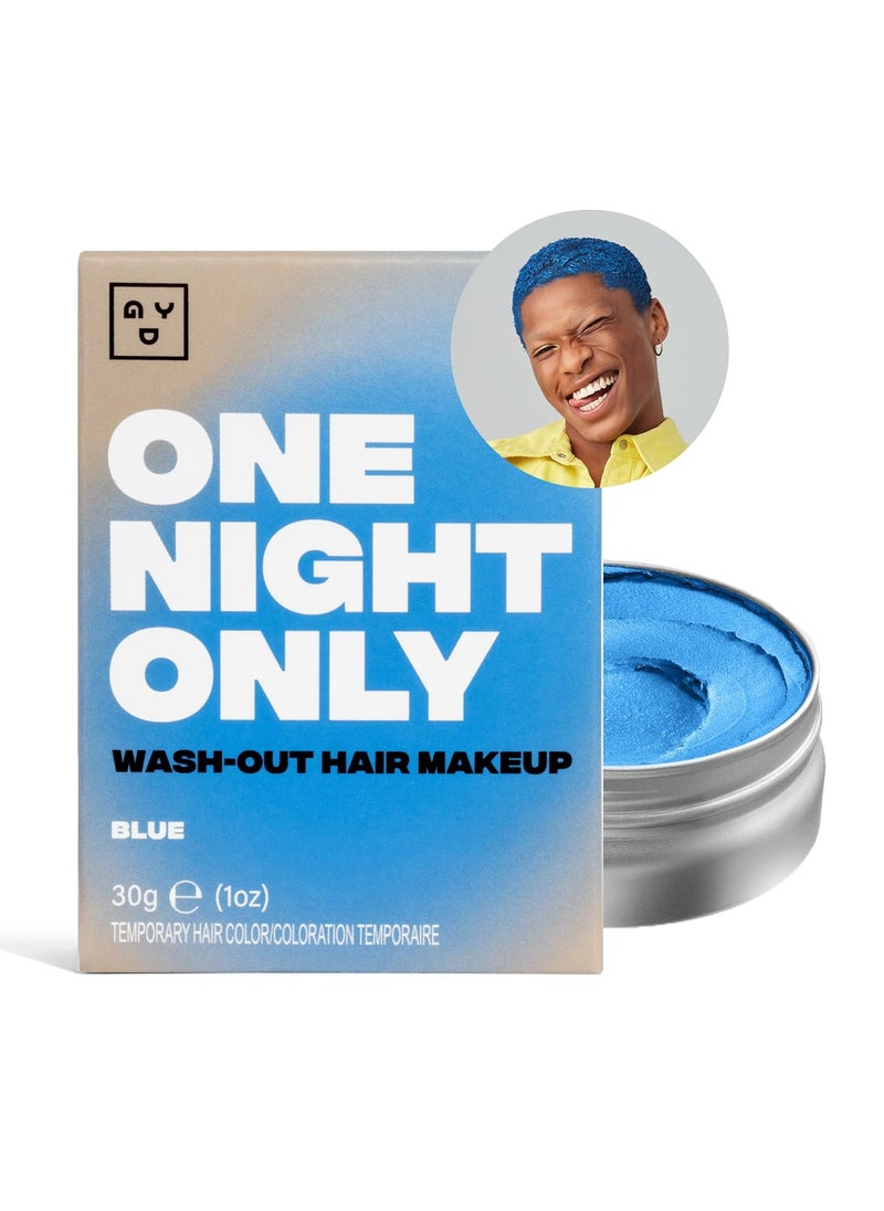 Good Dye Young Good Dye Young  One Night Only Blue  Temporary Hair Color for Kids  Adults  Hair Chalk Alternative  EasytoUse  Wash Out Vegan Crueltyfree Color Hair Makeup for Rave Party  Festival 