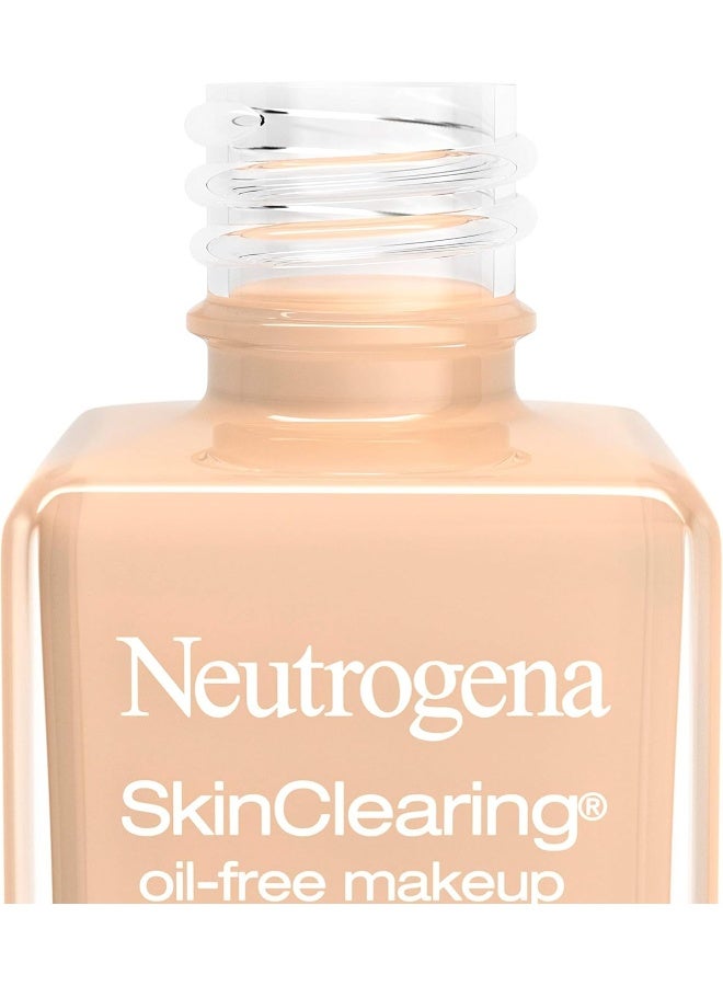 Neutrogena Skinclearing Oil-Free Acne And Blemish Fighting Liquid Foundation With Salicylic Acid Acne Medicine, Shine Controlling, For Acne Prone Skin, 30 Buff, 1 Fl. Oz - Image 4