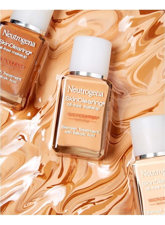 Neutrogena Skinclearing Oil-Free Acne And Blemish Fighting Liquid Foundation With Salicylic Acid Acne Medicine, Shine Controlling, For Acne Prone Skin, 30 Buff, 1 Fl. Oz - Image 5
