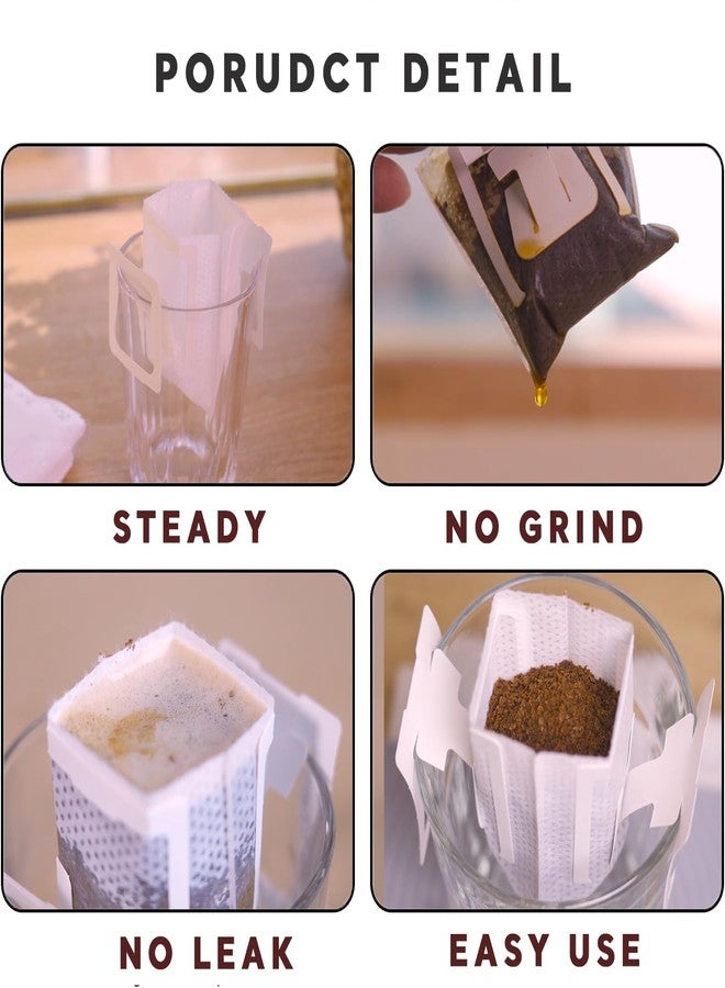 Sesama Pour-Over Drip Hanging Coffee Filter Bags - Portable Hanging Ear Coffee Filters for Home, Travel & Office Brewing Eco-Friendly (150), Gernic, White, MT0096-US - Image 5