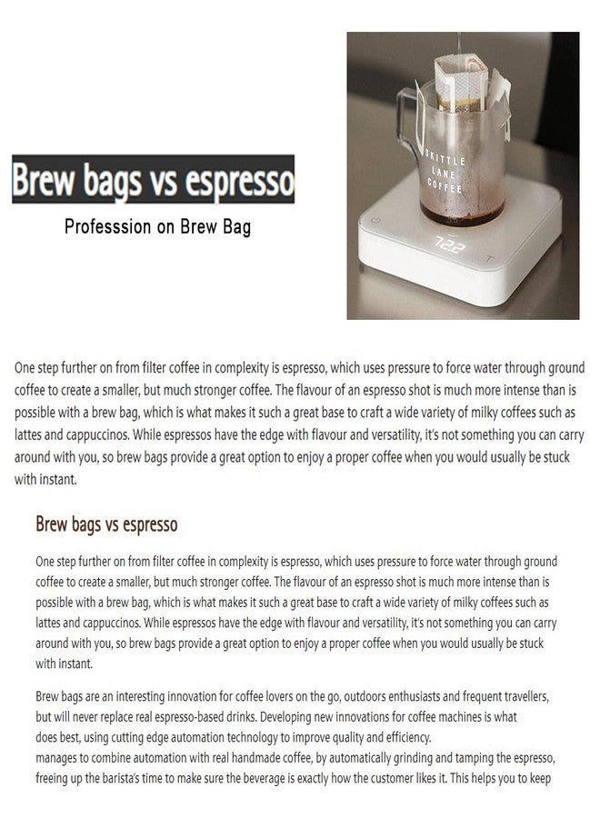 Sesama Pour-Over Drip Hanging Coffee Filter Bags - Portable Hanging Ear Coffee Filters for Home, Travel & Office Brewing Eco-Friendly (150), Gernic, White, MT0096-US - Image 2