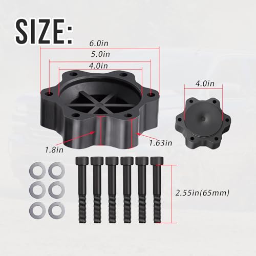 SeDeplacer 01165 CV Axle Spacer With Hardwar Fits for 1999-2018 GM 1500 Trucks (For Silverado & Sierra 1500 4WD w/ 4-6.5" BDS Lift) ONLY fit trucks equipped with a BDS IFS lift kit - Image 3