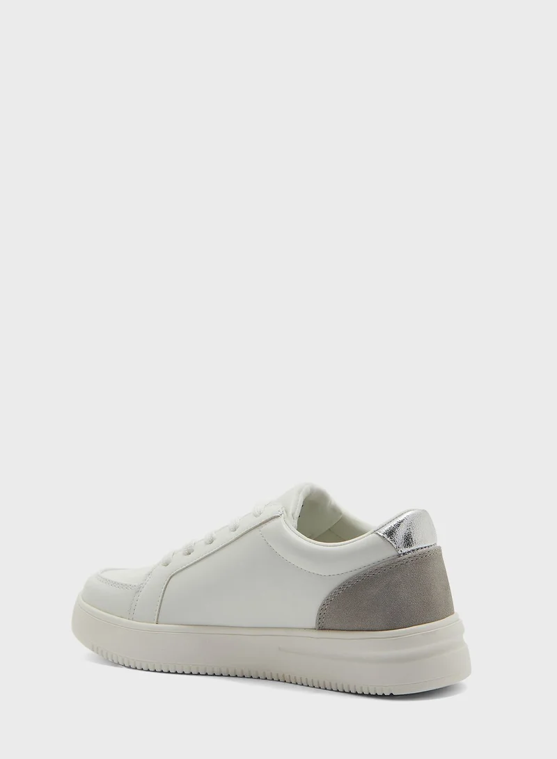 Ginger Metallic Detail Stacked Sole Sneaker