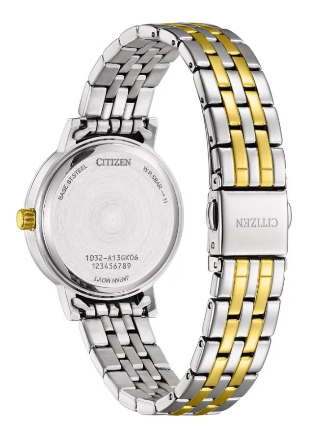 CITIZEN Women's Stainless Steel with Two-Tone Gold Plating CITIZEN L May Bells Mini Watch EL3104-54D - 32 mm