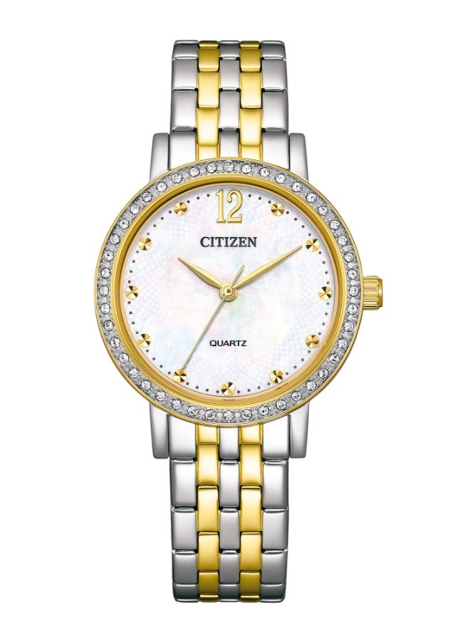 سيتيزن ساعة سيتيزن إل ماي بيلز ميني نسائية ستانلس ستيل بطلاء ذهبي بلونين  مم - Image 1