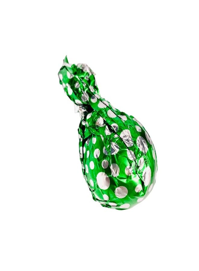 APSAMBR- 200 Pieces Green with Silver dot luminium Foil Candy Wrappers Sugar Wraps Paper for DIY Candies and Chocolate Packaging by Party Wedding Birthday Christmas Accessories4 by 6-Inch - Image 3