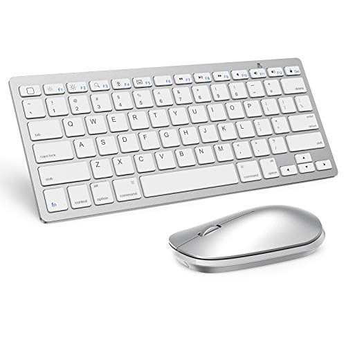 SPARIN Wireless Bluetooth Keyboard and Mouse for iPad A16 11th 10th Generation iPad Air 1311 inch iPad Pro 1312911 inch iPad 9th 8th Gen iPad mini 7th 83 inch Above iOS13 Silver White - Image 1