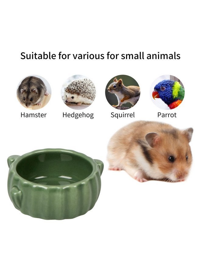 BUCATSTATE Food Bowl for Hamster 2PCS Cactus Drinking Bowl Waterproof Food Dish Ceramic Feeding Bowls for Small Animals, Birds, Guinea Pig, Chipmunk - Image 3