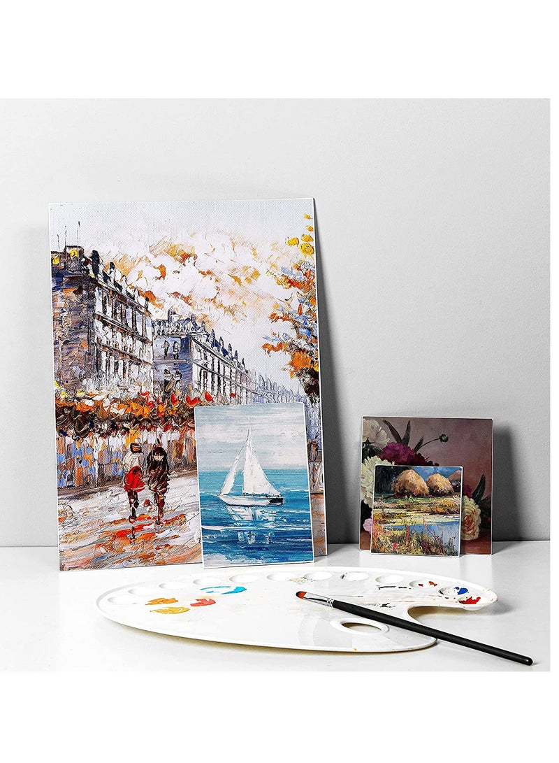 SYOSI Canvases for Painting Cotton Painting Canvas Panels Canvas Boards for Painting Drawing Art Supplies for Oil Paint Acrylic Paint Gouache Watercolors Hobby Painters, StudentsKids 8 Pack - Image 5
