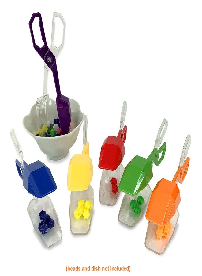Skoolzy Jumbo Rainbow Tongs 6 Piece Set - Fine Motor Skills Handy Scoopers Rainbow Color Sorting Toys Bug Insect Catcher Small Toys Scooper Sensory Learning Tools Skill Development for Kids - Image 2