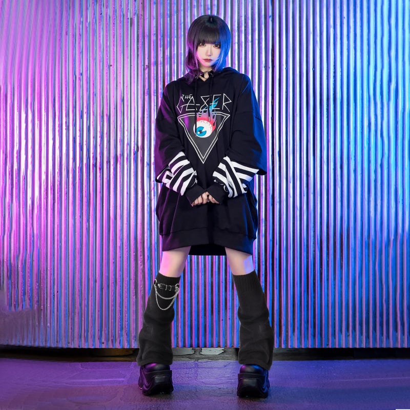 Junely Leg Warmers Kawaii Leg Warmer Cute Legwarmers with Garter Belt Adjustable Japanese Socks Halloween Emo Lolita Gyaru Harajuku Accessories Black - Image 2