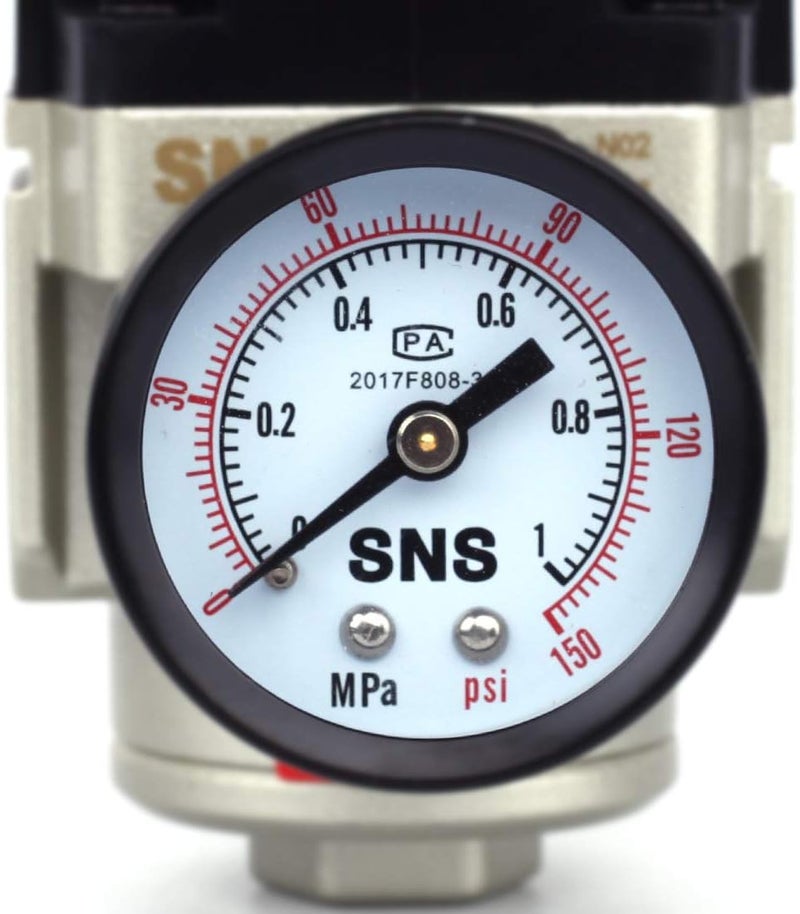 Sns AR3000-N03 Female Thread 3/8 NPT Air Pressure Regulator 0-150 PSI Adjustable,Bracket,Gauge - Image 3