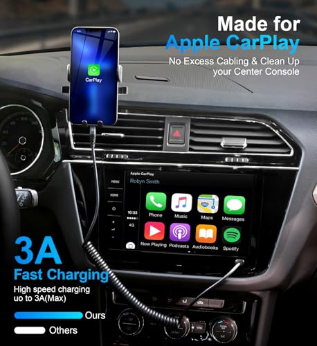 KIYODA USB C to Lightning Cable 3FT 2Pack, Coiled iPhone Charger Fast Charging for Car [Apple MFi Certified] Short USBC iPhone Cord Compatible with iPhone14/13/12/11 Pro Max/XS MAX/8/Plus/iPad/CarPlay - Image 3