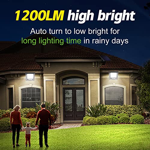 intelamp 4400mAh Solar Flood Lights, 2 Pack Outdoor Solar Security Light Dusk to Dawn Auto On/Off IP65 Waterproof Solar Powered Lights for Porch, Balcony, Yard, Garage, Barn, Garden - Image 2