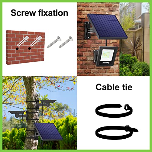 intelamp 4400mAh Solar Flood Lights, 2 Pack Outdoor Solar Security Light Dusk to Dawn Auto On/Off IP65 Waterproof Solar Powered Lights for Porch, Balcony, Yard, Garage, Barn, Garden - Image 5