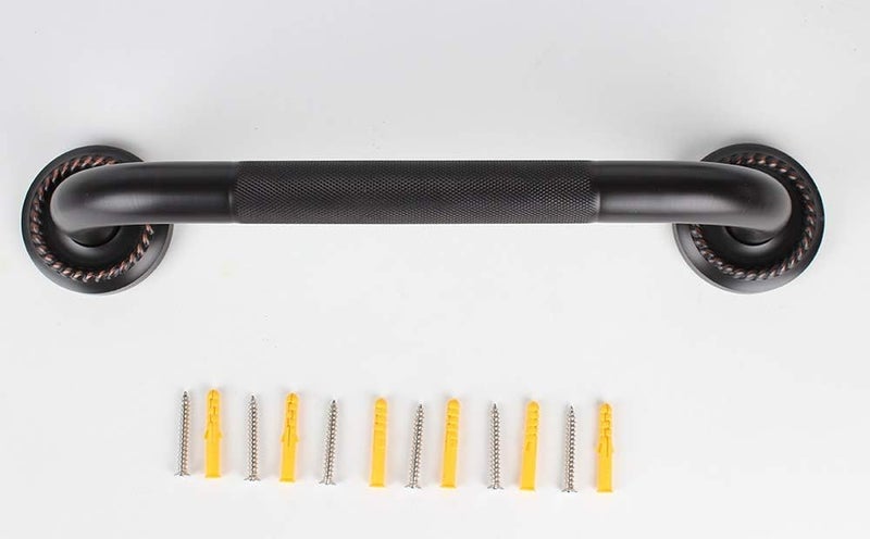 700BRASS 24-Inch Grab Bar Featuring Anti-Slip Handrail, Oil Rubbed Bronze, Bathroom Bathtube Shower Safety Rail - Image 2