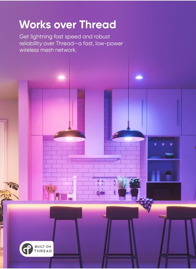 Nanoleaf - Essentials Smart Light Bulb MATTER Edition  A60/E27 - for Home/Office, Color Changing RGBCW, Dimmable Bulb, Bluetooth/Thread Enabled, works with iOS/Android - Alexa, Google, Smart Things - 3 Pack - Image 1