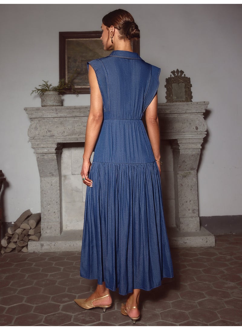 سيمبلي فستان أنيق للنساء الصيفي مزيج خفيف ومريح من القطن المثالي للمنزهات - Image 3