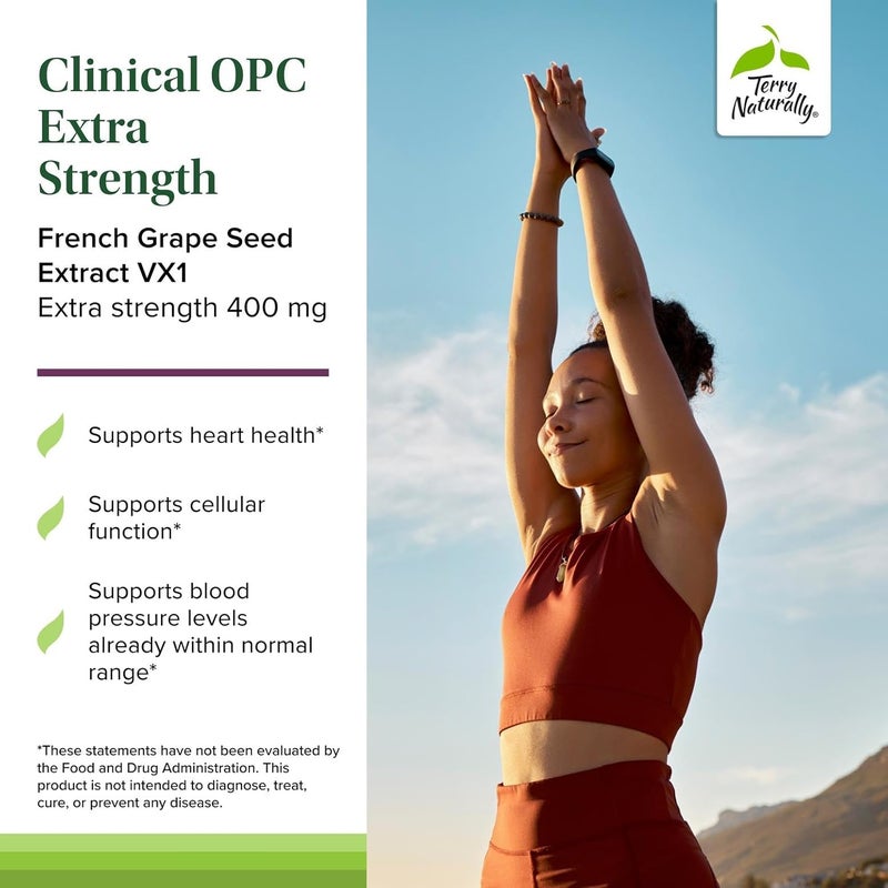 Terry Naturally Clinical OPC Extra Strength  Cardiovascular Health  Focus Support  Supplement with Grape Seed Extract  Immune Support Supplement  60 Softgels - Image 3