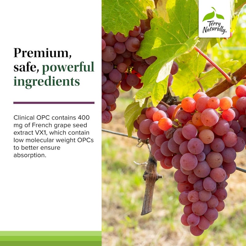 Terry Naturally Clinical OPC Extra Strength  Cardiovascular Health  Focus Support  Supplement with Grape Seed Extract  Immune Support Supplement  60 Softgels - Image 5