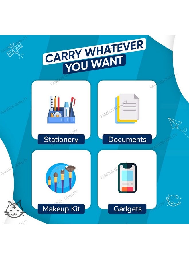 Famous Quality FAMOUS QUALITY Ethylene Vinyl Acetate (Eva) 3D Stylish Unicorn Cover Pencil Compass With Compartments School Supply Organizer For Student, Stationery Box, Cosmetic Zip Pouch Bag - (Multicolor)  - Image 5