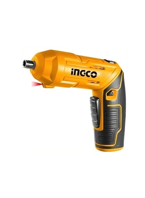 INGCO Lithium-Ion Cordless Screwdriver CSDLI0442 with Long Handle – Complete Screwdriver Set with Rechargeable Battery