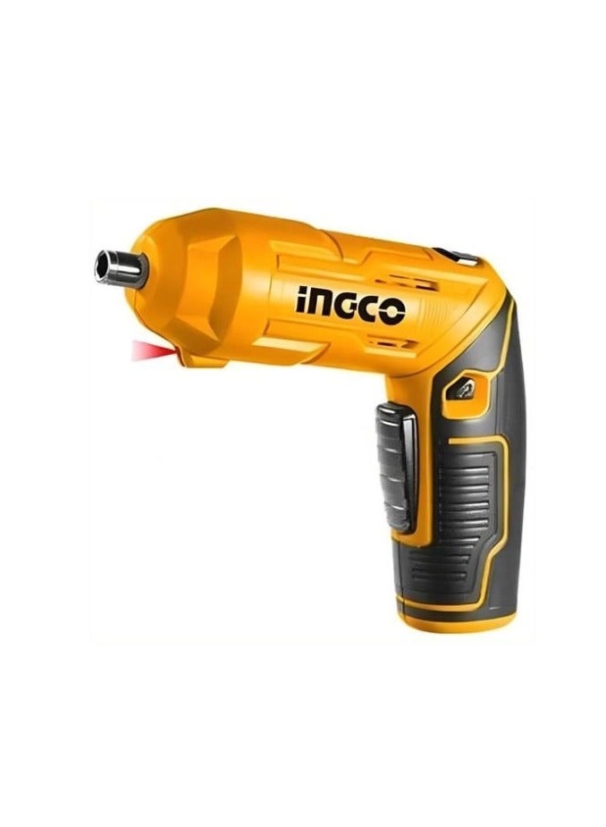 INGCO INGCO Lithium-Ion Cordless Screwdriver CSDLI0442 with Long Handle – Complete Screwdriver Set with Rechargeable Battery  - Image 1