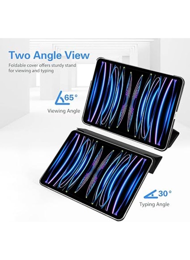 procase series Case for iPad Pro 11 Inch 2022/2021/2020 (4/3/2 Generation), Triple Fold Folding Protective Case, Ultra Thin Lightweight Stand Shell Smart Case Cover - Black - Image 5