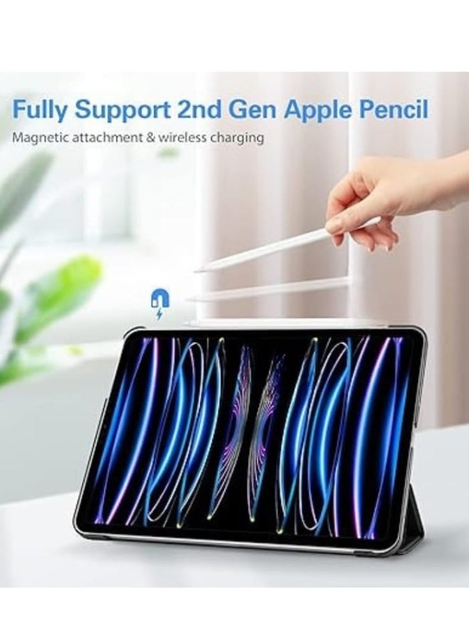 procase series Case for iPad Pro 11 Inch 2022/2021/2020 (4/3/2 Generation), Triple Fold Folding Protective Case, Ultra Thin Lightweight Stand Shell Smart Case Cover - Black - Image 2
