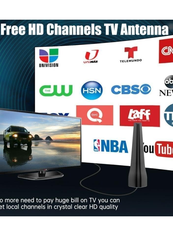 Digital TV Antenna for Smart tv, Outdoor/Indoor HD Antenna Smart TV Antenna  4K 1080p Antenna para TV Digital Antenna Booster 560+ Miles Range TV Antenna with Next-Gen Big Smart New Chip  - Image 2