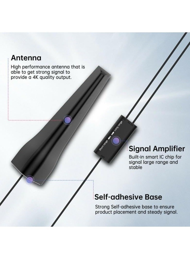 Digital TV Antenna for Smart tv, Outdoor/Indoor HD Antenna Smart TV Antenna  4K 1080p Antenna para TV Digital Antenna Booster 560+ Miles Range TV Antenna with Next-Gen Big Smart New Chip  - Image 4