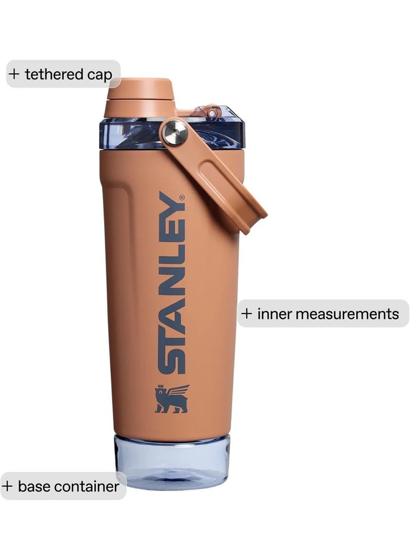 STANLEY Vitalize Shaker Bottle 20 oz (591 ml) – Leakproof Vacuum Insulated Stainless Steel Protein Shaker with Fast Flow Twist Lid, Built-in Storage Compartment, Mixing Strainer, Keeps Drinks Cold - Image 2