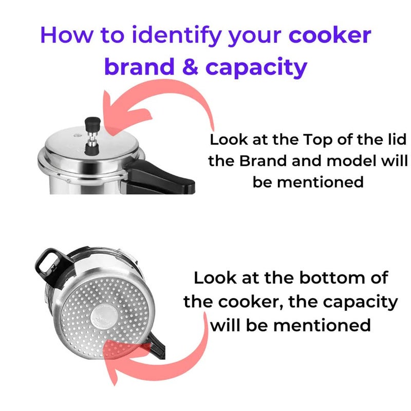 PIONEERS Pioneer Black Rubber Gasket 10 Litre Outer Lid Pressure CookerPack of 5  - Image 2