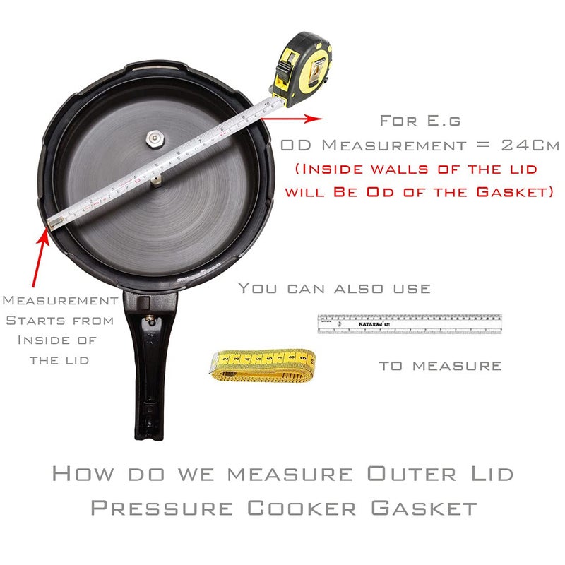 PIONEERS Pioneer Black Rubber Gasket 10 Litre Outer Lid Pressure CookerPack of 5  - Image 5