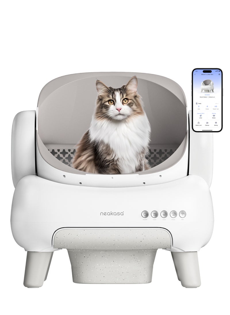 Generic - Neakasa⁺ M1 Open-Top Self-Cleaning Smart Cat Litter Box, Automatic Cat Litter Box With APP Control, Odor-Free Waste Disposal Bags (2 Rolls) & Litter Mat Included. [Full Pack Set + 12 Months International Warranty]. - Image 1