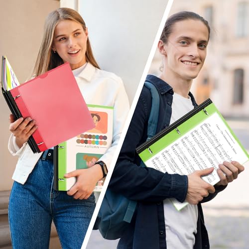 WOT I 4-Pack Telescoping 3 Ring Binder(0.75"), Expandable Flexible Binder - Patented Design for Easy Portability, Holds 160 Sheets, 4 Bright Colors, Perfect for School, Office&Home Organization - Image 5
