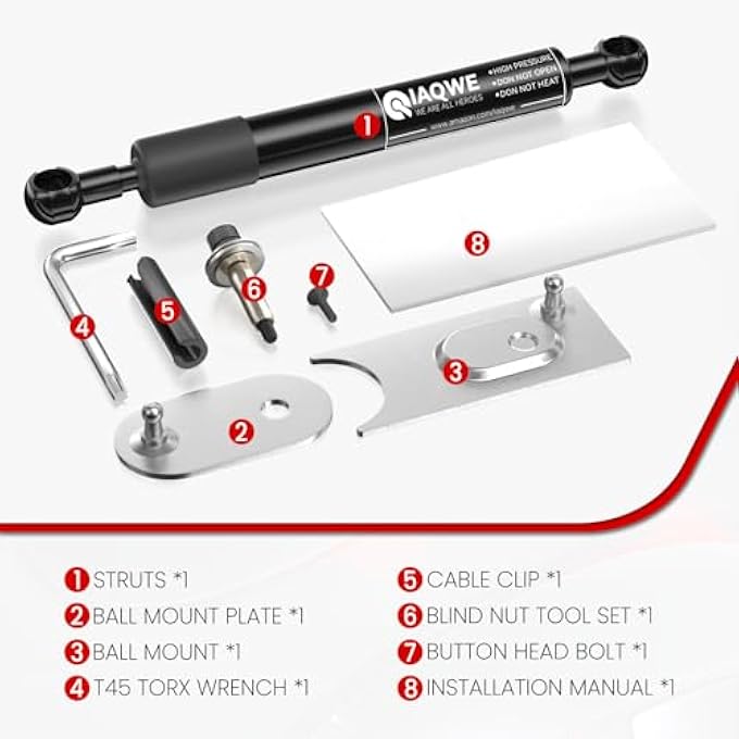 IAQWE Truck Tailgate Assist Shock 43301 Compatible With Dodge Ram 1500 2500 3500 20092022 2019 Dodge Ram Classic - Image 4