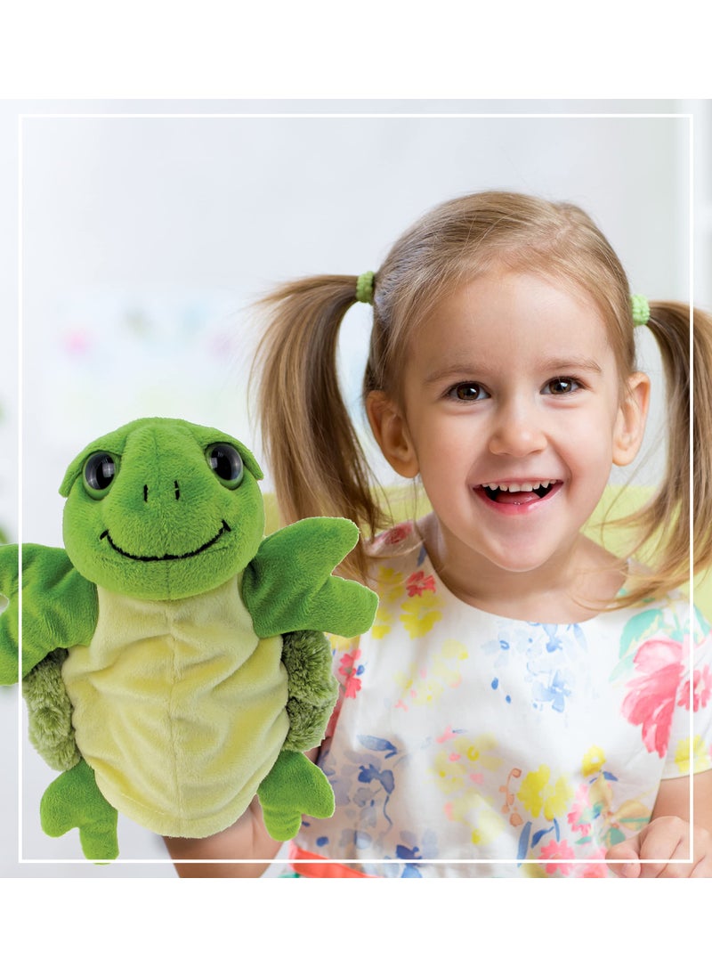 Puzzled DolliBu Sea Turtle Hand Puppet - Super Soft Stuffed Animal Hand Puppets for Kids, Educational Hand Puppet Plush Toy for Kids and Adults, Ocean Life Animal Puppet for Teaching and Puppet Show - 10 Inch  - Image 5