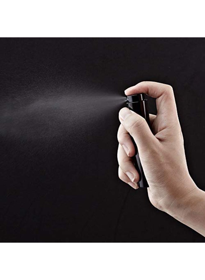 Tekson تيكسون 5 قطع 8 مل زجاجة عطر سفر قابلة لإعادة التعبئة صغيرة لرذاذ الكولونيا فارغة سوداء - Image 4