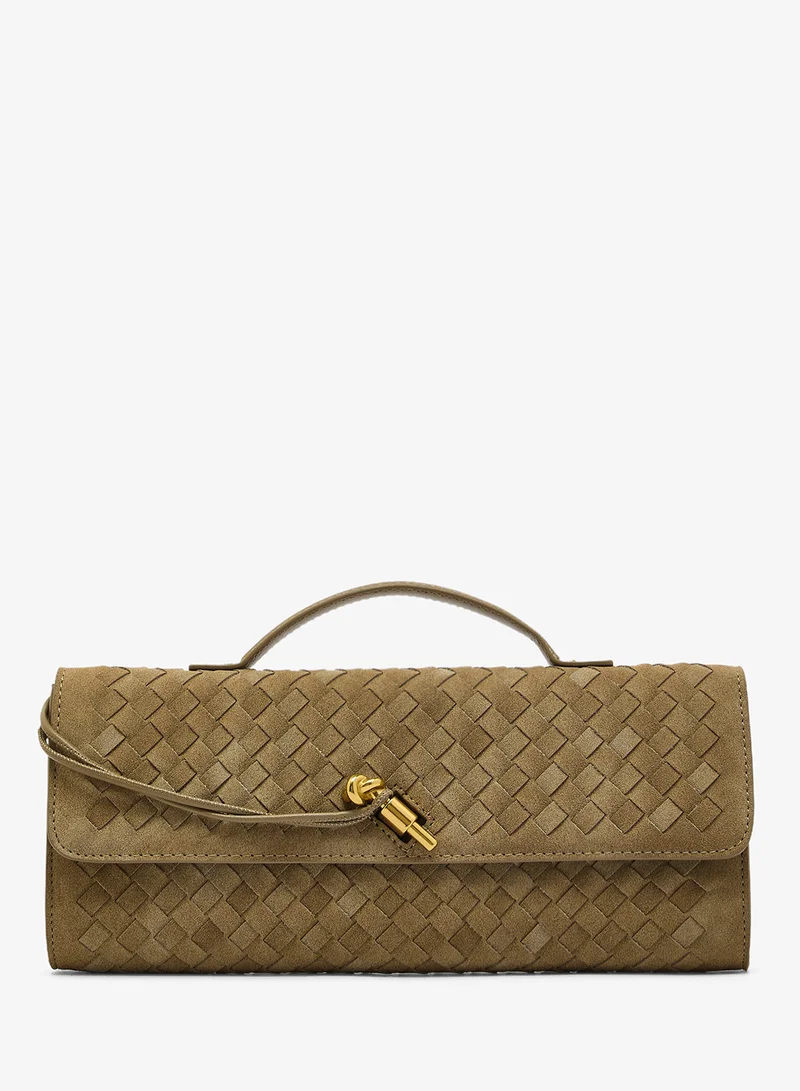 ايلا حقيبة يد علوية منسوجة بنسيج شرقي غربي