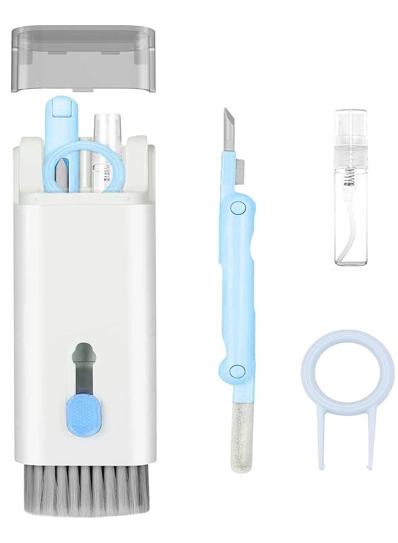 7 in 1 Computer Keyboard Cleaning Brush Set Earbuds Cleaning Pen Wireless Bluetooth Headset Charging Box Electronics Keyboard Cleaning Tools Cleaner Keycap Puller Kit - Image 1