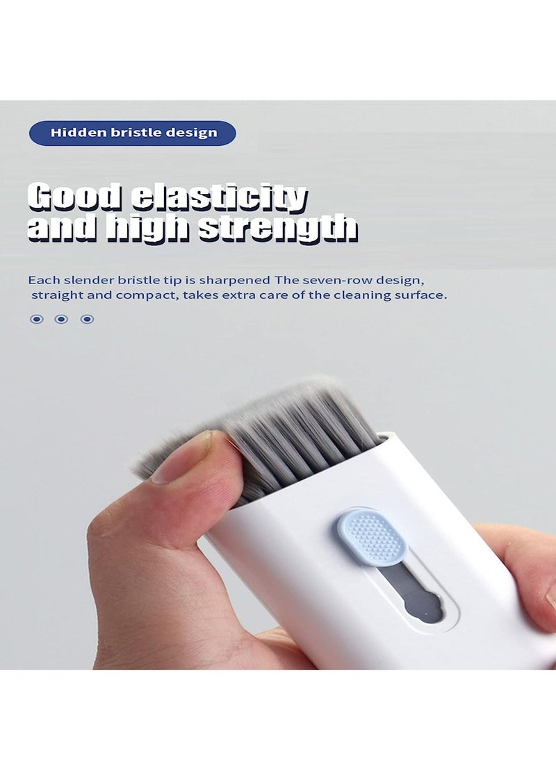 7 in 1 Computer Keyboard Cleaning Brush Set Earbuds Cleaning Pen Wireless Bluetooth Headset Charging Box Electronics Keyboard Cleaning Tools Cleaner Keycap Puller Kit - Image 5