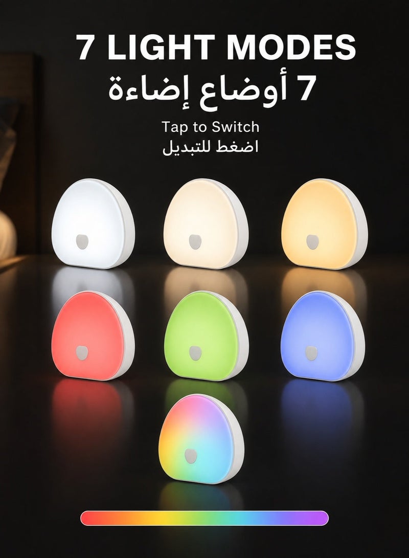TDZDDYS White Noise Machine with Night Light, 10 Soothing Sounds, 7 Light Modes, Touch Dimming, 15/30 Min Timer, USB-C Rechargeable Baby Sleep Soother for Nursery and Travel - Image 3