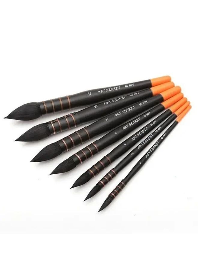 Professional Squirrel Hair Watercolor Brush Size 4 With Wooden Handle - Image 2