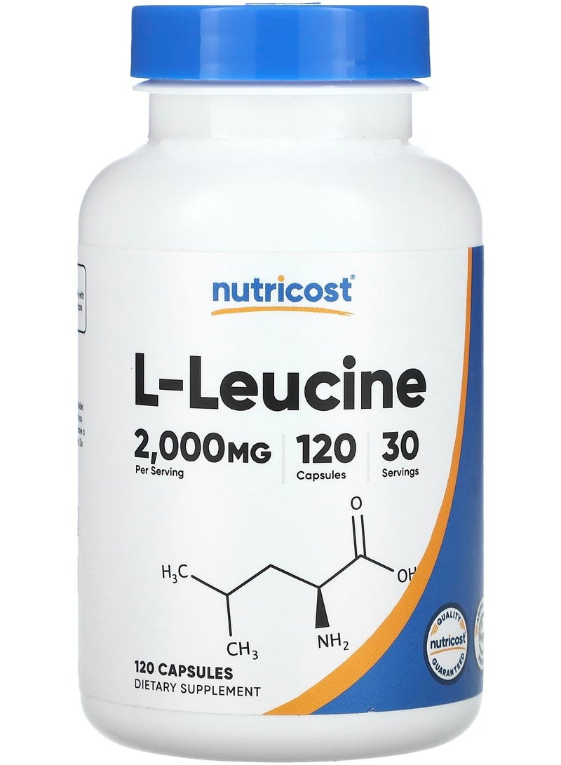 Nutricost L-Leucine، 2000 مجم، 120 كبسولة (500 مجم لكل كبسولة)