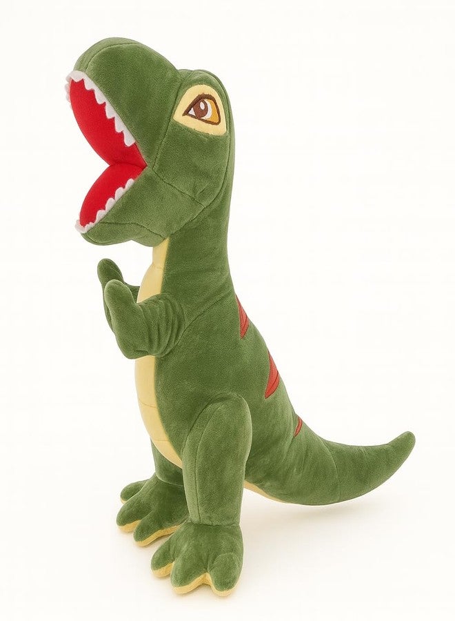DTR Creation Mehndi Dinosaur Plush Toy ? 32 cm | Soft Stuffed Animal for Kids, Boys & Girls | Cute & Cuddly Cartoon Dino Toy | Birthday Gift, Room Decor & Playtime Friend - Image 1